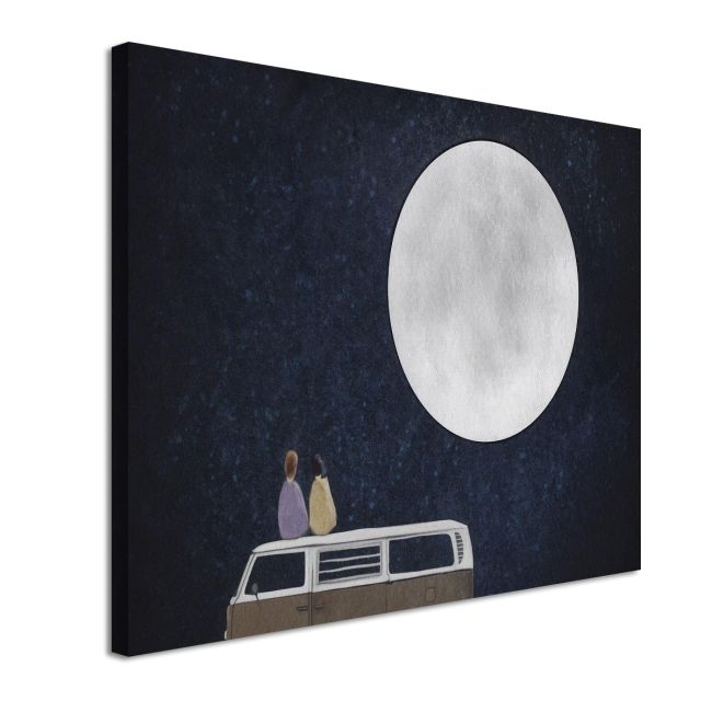 Canvas print Under the full moon Framed canvas View 4