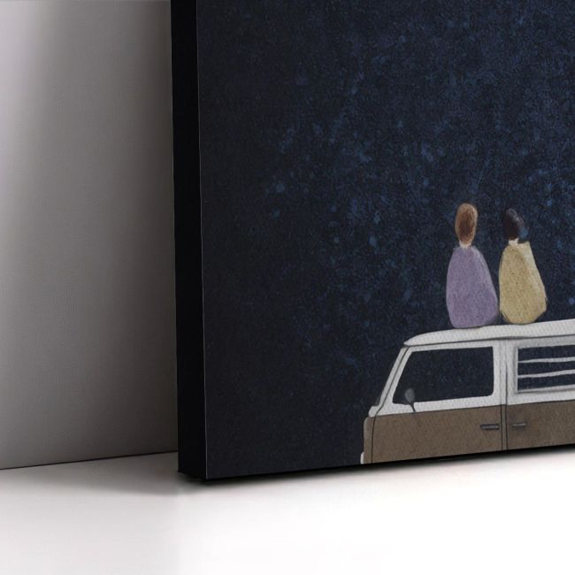 Canvas print Under the full moon Framed canvas View 5