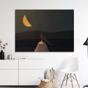 Canvas print Under the half moon Framed canvas View 1