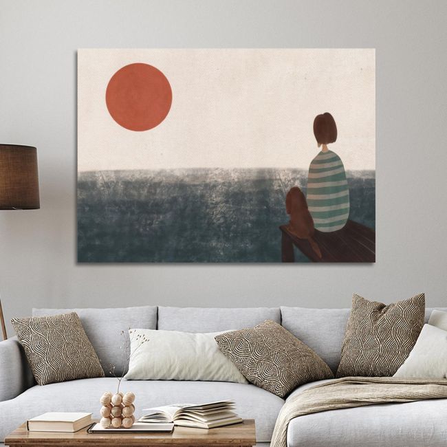 Canvas print Gazing the horizon Framed canvas View 1