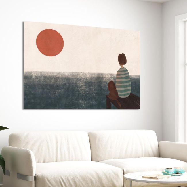 Πίνακας σε καμβά Gazing the horizon Καμβάς τελαρωμένος Όψη 3