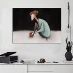 Πίνακας σε καμβά The lonely pianist Καμβάς τελαρωμένος Όψη 1