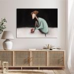 Canvas print The lonely pianist Framed canvas View 2