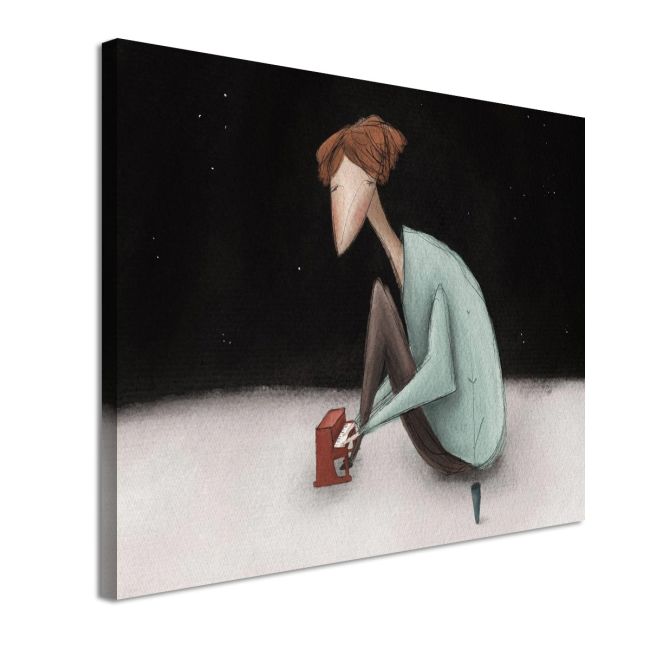 Canvas print The lonely pianist Framed canvas View 4