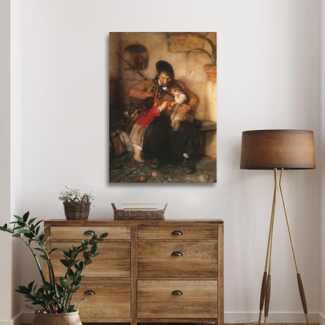 Canvas print Grandfather and grandchildren Gyzis N. Framed canvas View 2