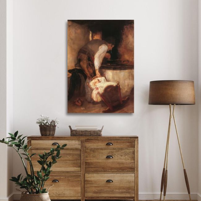 Canvas print Grandfather and grandson Gyzis N. Framed canvas View 2