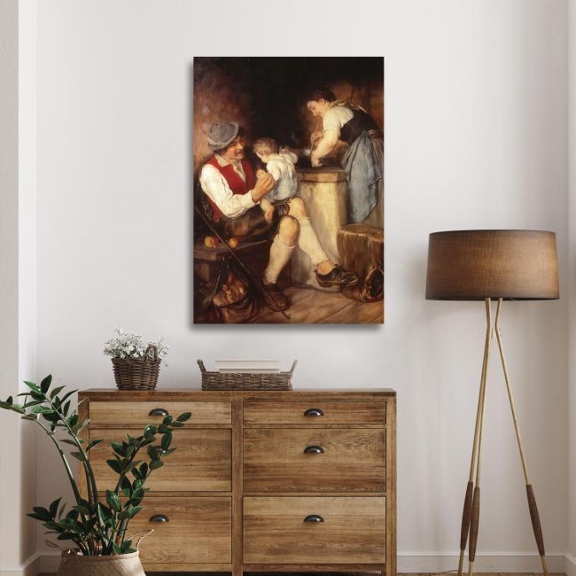 Canvas print The joy of parents Gyzis N. Framed canvas View 2