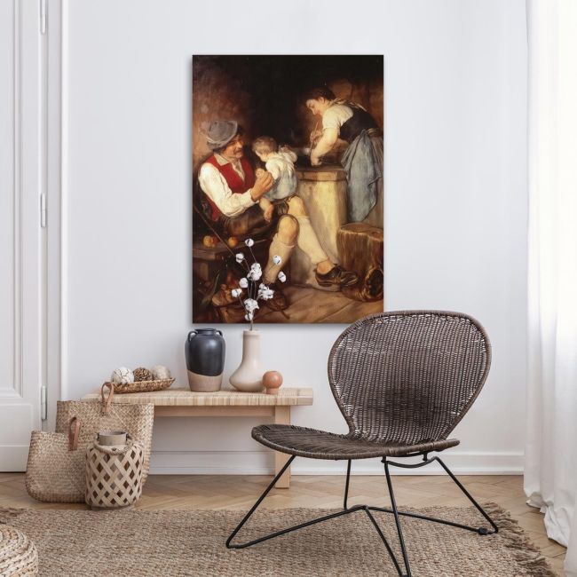 Canvas print The joy of parents Gyzis N. Framed canvas View 3