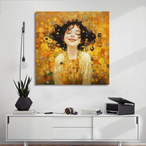 Canvas print Happy face beautiful smile square Framed canvas View 1