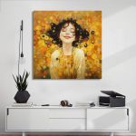 Canvas print Happy face beautiful smile square Framed canvas View 1