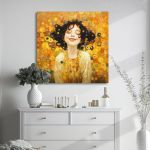 Canvas print Happy face beautiful smile square Framed canvas View 2