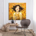 Canvas print Happy face beautiful smile square Framed canvas View 3