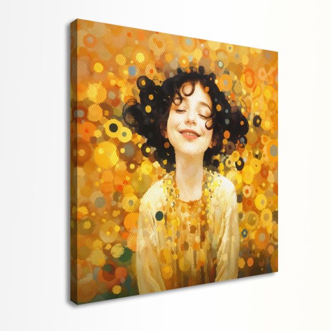 Canvas print Happy face beautiful smile square Framed canvas View 5