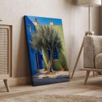Canvas print Olive tree in the courtyard Framed canvas View 4