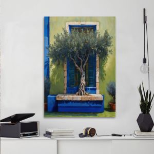 Canvas print Olive tree in the courtyard I Framed canvas View 1