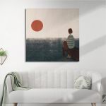 Canvas print Gazing the horizon square Framed canvas View 1