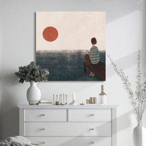 Canvas print Gazing the horizon square Framed canvas View 1 2