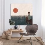 Canvas print Gazing the horizon square Framed canvas View 3