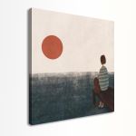 Canvas print Gazing the horizon square Framed canvas View 5