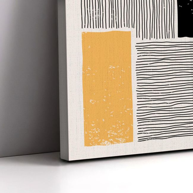 Canvas print Lines and rectangles 3 panels Boxed framed canvas View 5