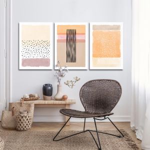 Canvas print Abstract in vector 3 panels Boxed framed canvas View 1 2