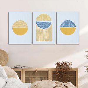 Canvas print Raining lines I 3 panels Boxed framed canvas View 1