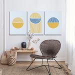 Canvas print Raining lines I 3 panels Boxed framed canvas View 2