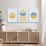 Canvas print Raining lines I 3 panels Boxed framed canvas View 3