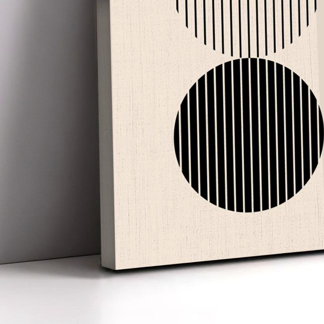 Canvas print Circles and lines in vector 3 panels Boxed framed canvas View 5