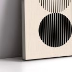 Canvas print Circles and lines in vector 3 panels Boxed framed canvas View 5