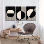 Canvas print Circles and lines in vector I 3 panels Boxed framed canvas View 2