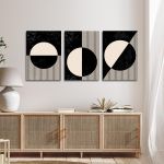 Canvas print Circles and lines in vector I 3 panels Boxed framed canvas View 3