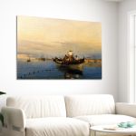 Πίνακας ζωγραφικής Χύτευση τα δίχτυα Βολανάκης Κ. Καμβάς τελαρωμένος Όψη 3