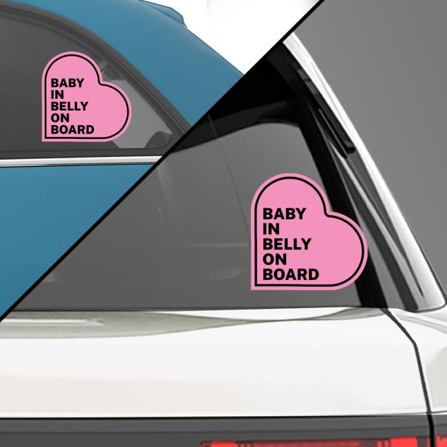 Αυτοκόλλητα αυτοκινήτου Baby in Belly on Board Όψη 3