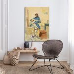 Canvas print Evzone with a tambourine Prosalentis Aemilios Framed canvas View 3