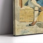 Πίνακας ζωγραφικής Εύζωνας με ταμπουρά Προσαλέντης Αιμίλιος Καμβάς τελαρωμένος Όψη 5