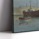 Canvas print Steamships at anchor Prosalentis Emilios Framed canvas View 5