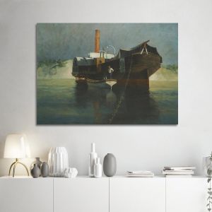 Canvas print Steamer with wheels adrift Prosalentis Emilios Framed canvas View 1