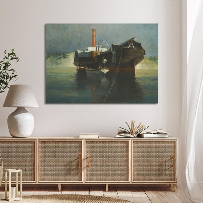 Canvas print Steamer with wheels adrift Prosalentis Emilios Framed canvas View 2