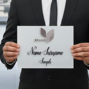 Airport travellers welcome sign, personalized, horizontal