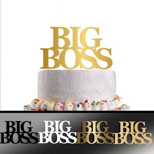 BIG BOSS topper τούρτας Plexiglass χρυσό Όψη 1