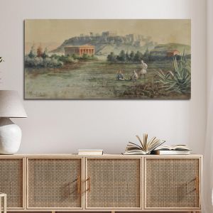 Canvas print The Acropolis Prosalentis E. panoramic Framed canvas View 1