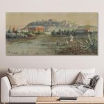 Canvas print The Acropolis Prosalentis E. panoramic Framed canvas View 2