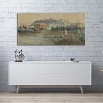 Canvas print The Acropolis Prosalentis E. panoramic Framed canvas View 4