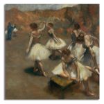 Πίνακας ζωγραφικής Dancers on stage Degas Edgar Καμβάς τελαρωμένος Όψη 7