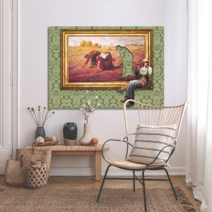 Canvas print Cigarette break, Banksy 2