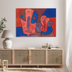 Πίνακας ζωγραφικής The Clown and his flower Klee P. Καμβάς τελαρωμένος Όψη 1 2