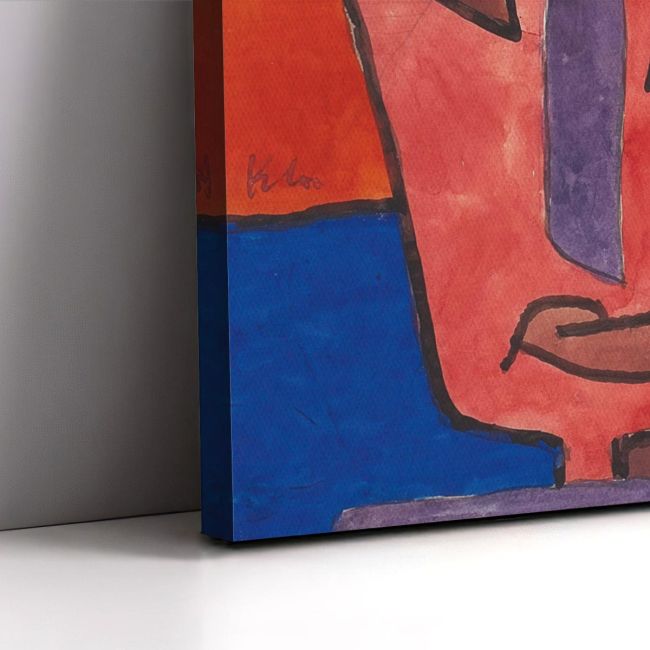 Πίνακας ζωγραφικής The Clown and his flower Klee P. Καμβάς τελαρωμένος Όψη 5