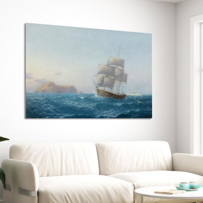 Canvas print Sailing at sunrise Prosalentis Emilios Framed canvas View 3