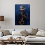 Πίνακας σε καμβά Μουσική, Saxophone player